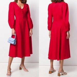 Staud birdie linen blend dress 2